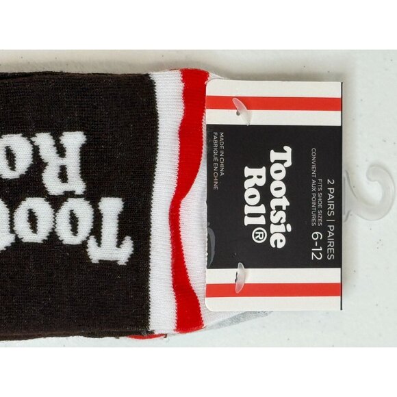Tootsie Roll Candy Socks 2-Pack Ankle Low Cut Women’s 6-12 NWT - Picture 2 of 3